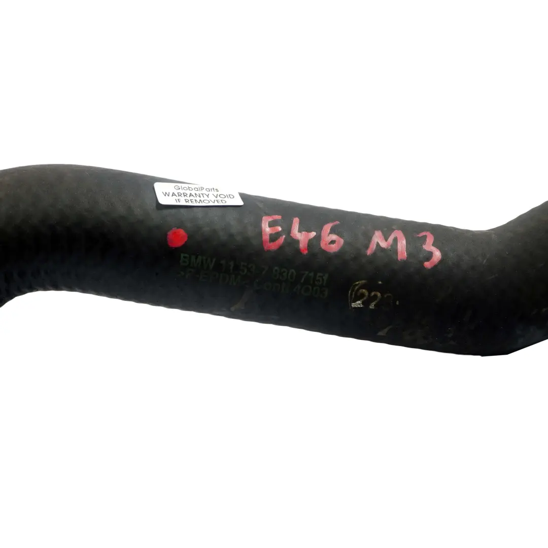 Water Hose Engine Coolant Radiator Heater Pipe Line S54 to BMW E46 M3 with Part number 7830715 BMW E46 M3 Water Hose Engine Coolant Radiator Heater Pipe Line S54 - SKU 7830715 - Part number 7830715