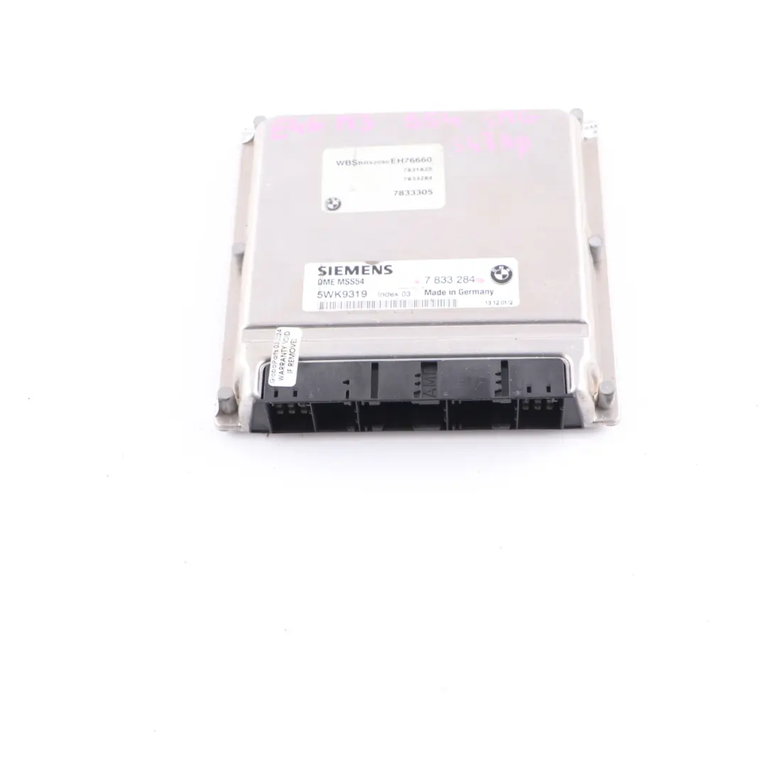BMW E46 M3 S54 343HP Engine Control Unit Module ECU DME SMG - SKU 7833284 - Part number 7833284