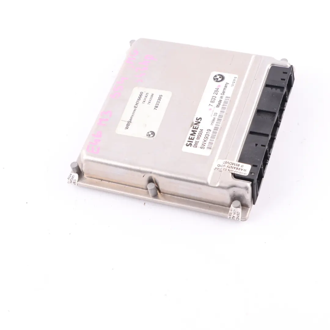 BMW E46 M3 S54 343HP Engine Control Unit Module ECU DME SMG - SKU 7833284 - Part number 7833284