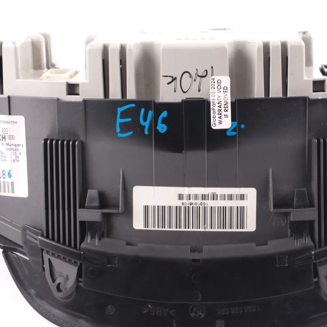 S54 Instrument Cluster Speedo Rev Counter Sequential M gearbox to BMW E46 M3 Petrol with Part number 7834418 BMW E46 M3 Petrol S54 Instrument Cluster Speedo Rev Counter Sequential M gearbox - SKU 7834418 - Part number 7834418