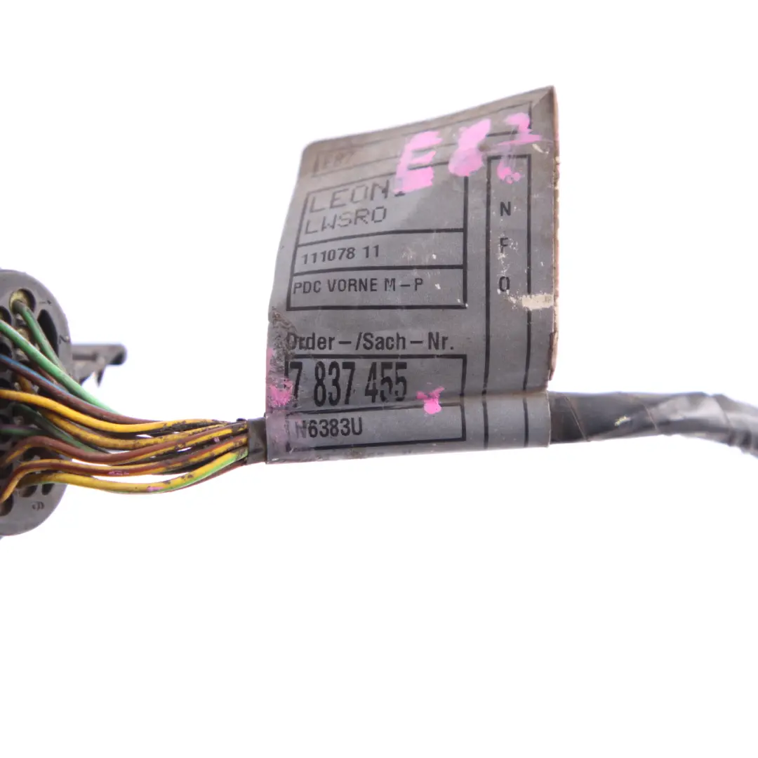 BMW E87 Parachoques delantero PDC Cableado Mazo Sensores de aparcamiento - SKU 7837455 - Número de pieza 7837455