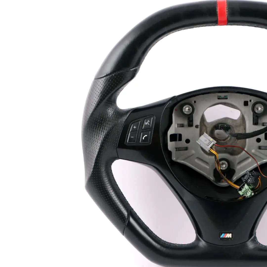 BMW E81 E82 E87 E90 E91 E92 E93 Black Leather M-Sport Look Flat Steering Wheel - SKU 7839114-10 - Part number 7839114