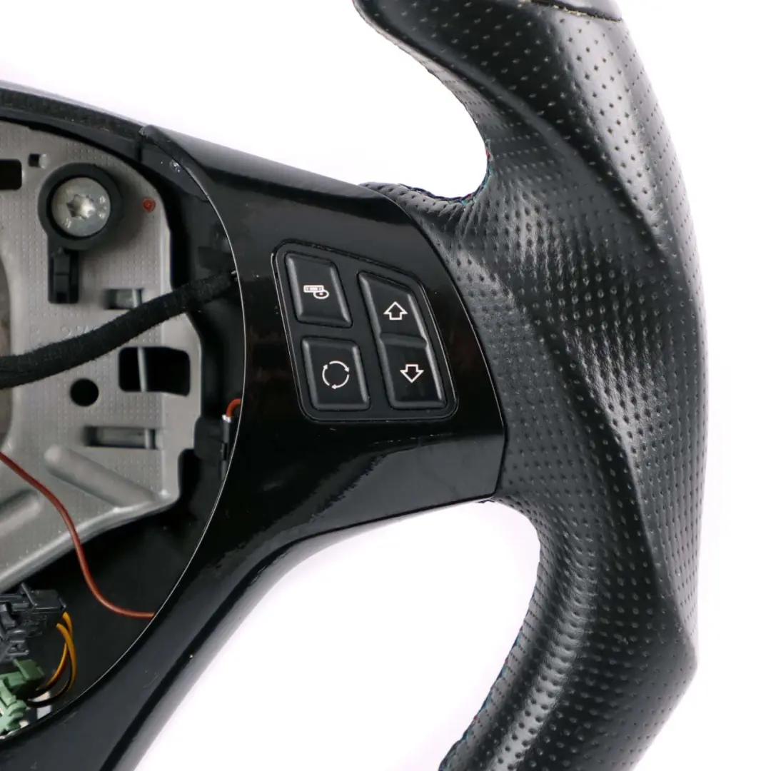 Leather M-Sport Look Flat Steering Wheel to BMW E81 E82 E87 E90 E91 E92 E93 Black with Part number 7839114 BMW E81 E82 E87 E90 E91 E92 E93 Black Leather M-Sport Look Flat Steering Wheel - SKU 7839114-10 - Part number 7839114