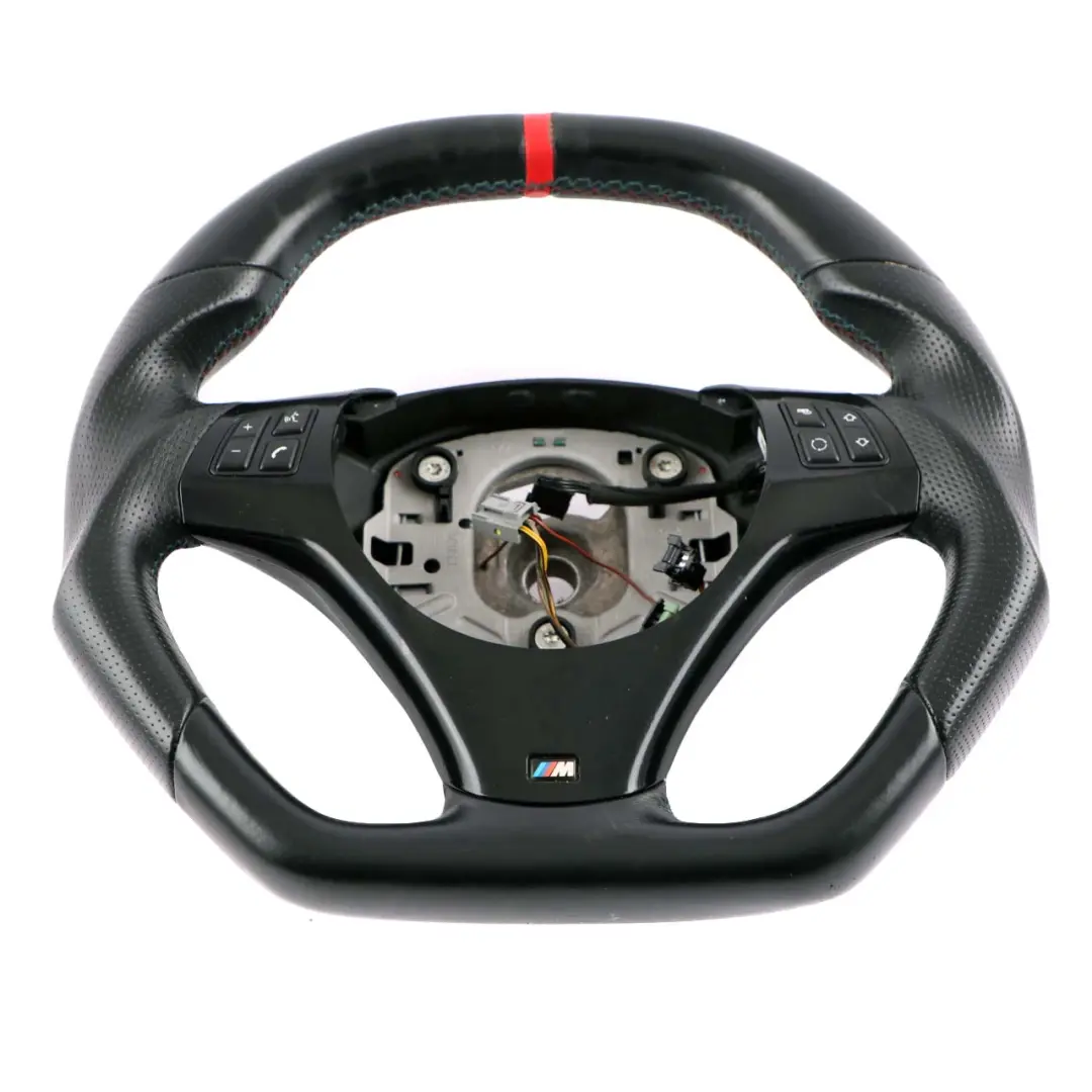 Leather M-Sport Look Flat Steering Wheel to BMW E81 E82 E87 E90 E91 E92 E93 Black with Part number 7839114 BMW E81 E82 E87 E90 E91 E92 E93 Black Leather M-Sport Look Flat Steering Wheel - SKU 7839114-10 - Part number 7839114
