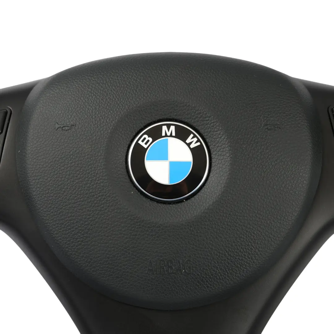 BMW E81 E87 E90 E91 E92 NEW Black Leather Alcantara M Sport Thick Steering Wheel - SKU 7839114-11-SET - Part number 7839114