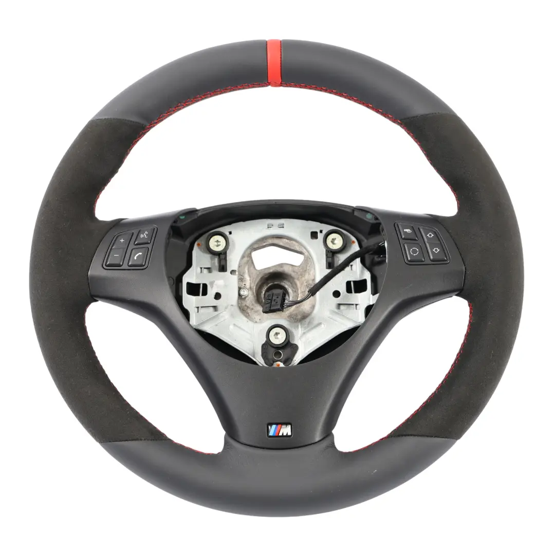 BMW E81 E87 E90 E91 E92 NEW Black Leather Alcantara M Sport Thick Steering Wheel - SKU 7839114-11 - Part number 7839114