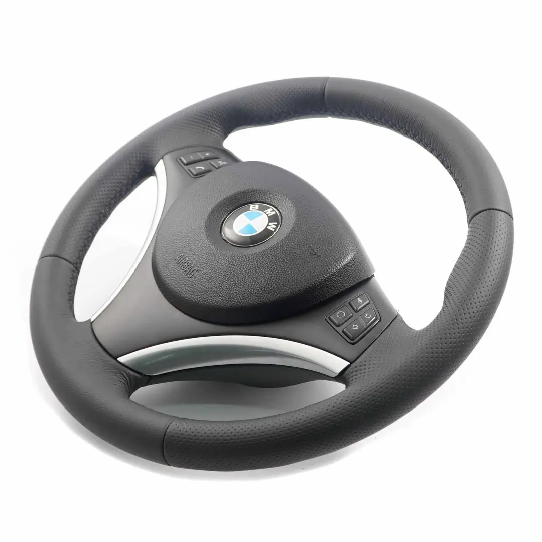 Leather M Sport Look Steering Wheel Trim to BMW E81 E82 E87 E90 E91 E92 NEW Black with Part number 6795570 BMW E81 E82 E87 E90 E91 E92 NEW Black Leather M Sport Look Steering Wheel Trim - SKU 7839114-3-SET - Part number 6795570