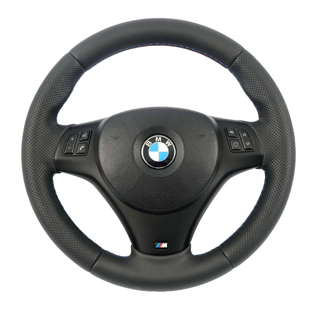 NUOVA Pelle Nera M-Sport Volante Denso per BMW E81 E82 E87 E90 E91 E92 E93 con numero di parte 7839114 BMW E81 E82 E87 E90 E91 E92 E93 NUOVA Pelle Nera M-Sport Volante Denso - SKU 7839114-5-SET - Numero di parte 7839114