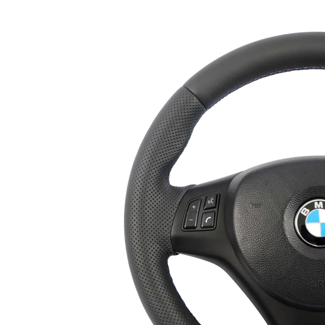 NUOVA Pelle Nera M-Sport Volante Denso per BMW E81 E82 E87 E90 E91 E92 E93 con numero di parte 7839114 BMW E81 E82 E87 E90 E91 E92 E93 NUOVA Pelle Nera M-Sport Volante Denso - SKU 7839114-5-SET - Numero di parte 7839114