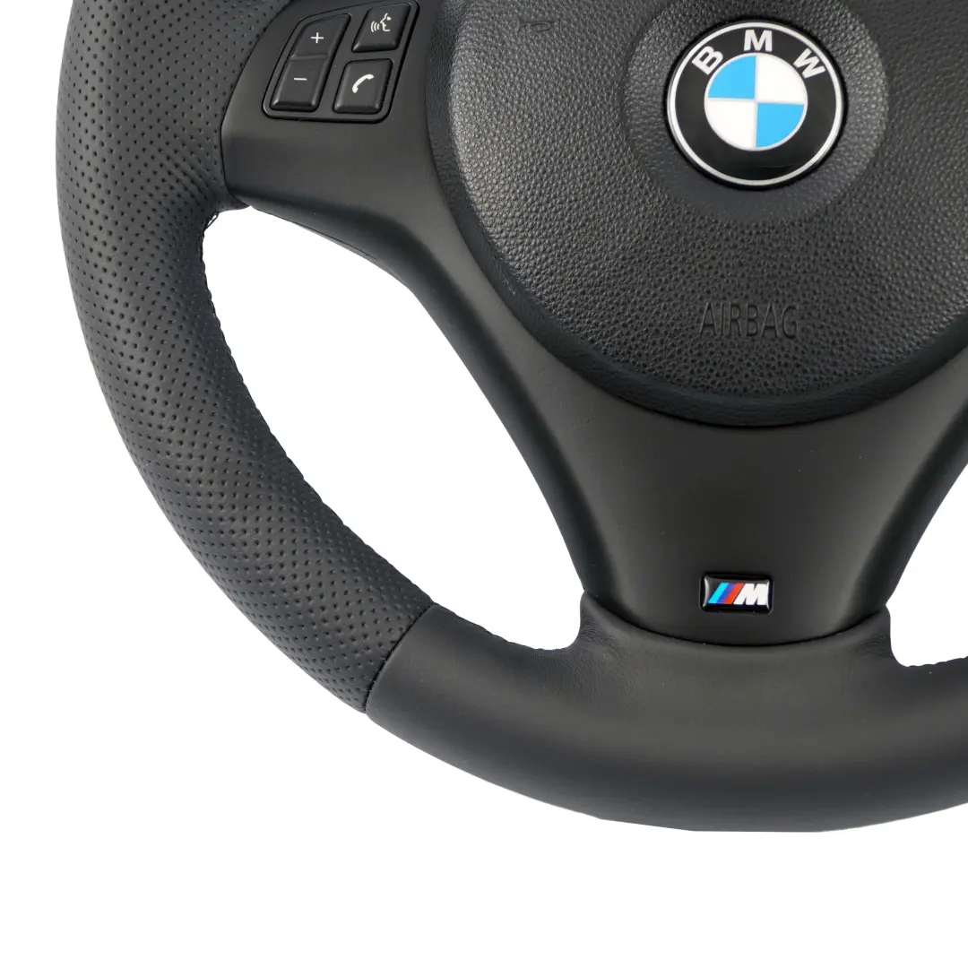 Nuevo Volante Cuero Negro Manillar Grueso M-Sport para BMW E81 E82 E87 E90 E91 E92 con número de pieza 7839114 BMW E81 E82 E87 E90 E91 E92 Nuevo Volante Cuero Negro Manillar Grueso M-Sport - SKU 7839114-6-SET - Número de pieza 7839114