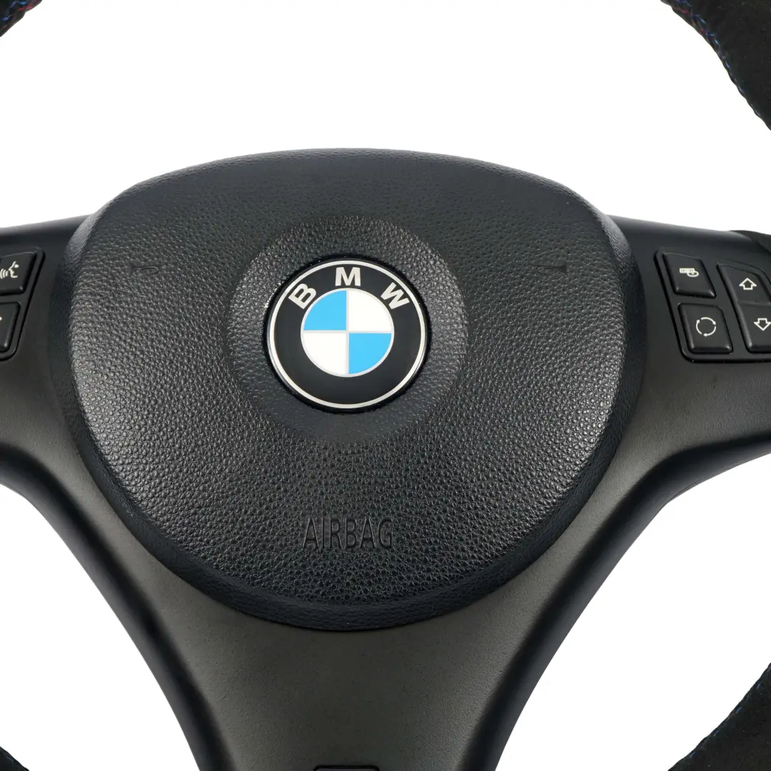 Nuevo Volante De Cuero Negro Manillar Grueso para BMW E87 E90 E91 E92 con número de pieza 7839114 BMW E87 E90 E91 E92 Nuevo Volante De Cuero Negro Manillar Grueso - SKU 7839114-7-SET - Número de pieza 7839114