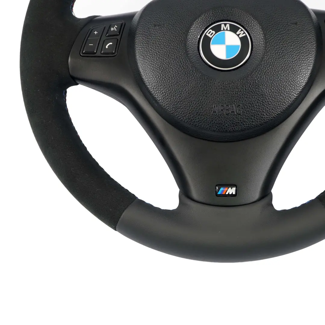 BMW E87 E90 E91 E92 Nuevo Volante De Cuero Negro Manillar Grueso - SKU 7839114-7-SET - Número de pieza 7839114