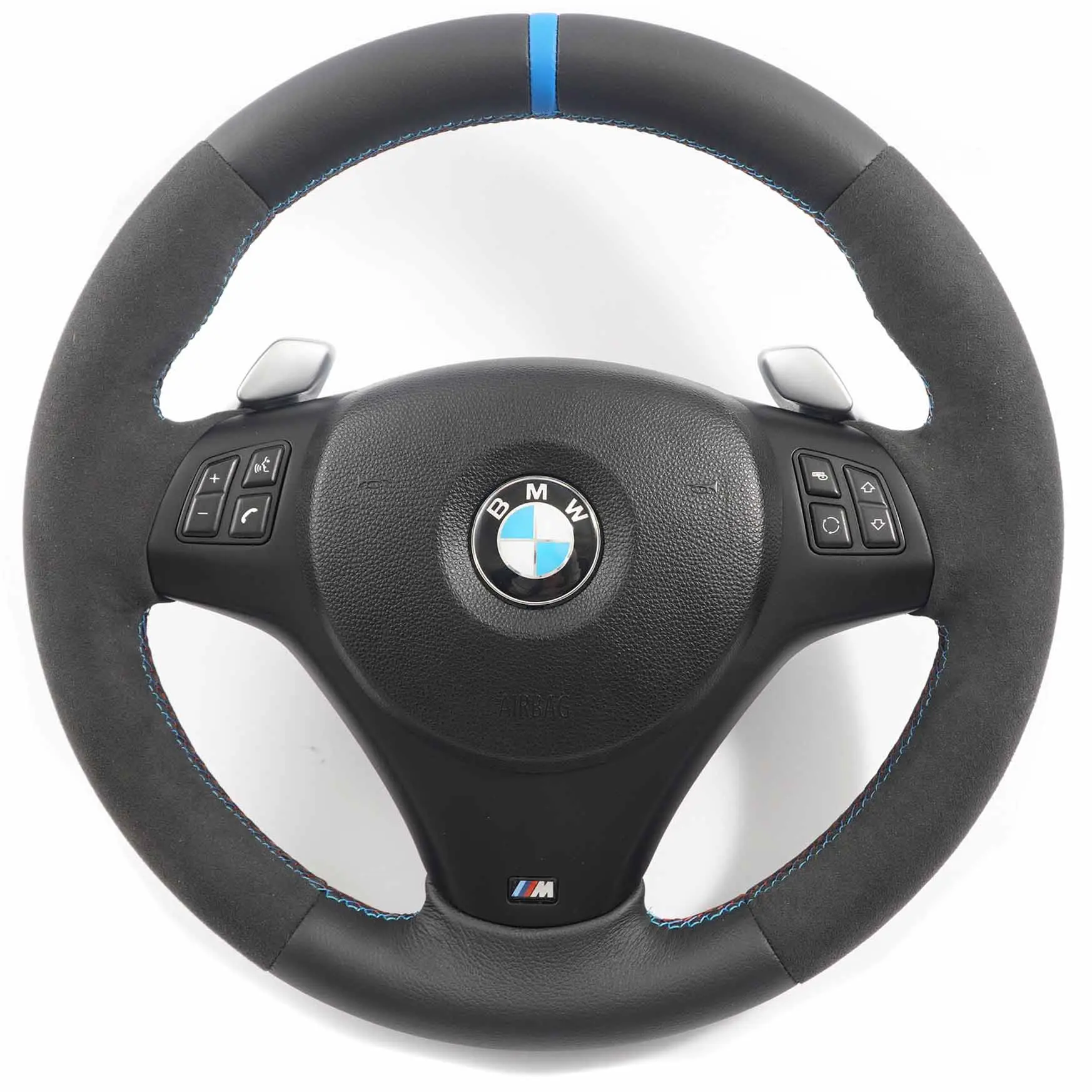 BMW E87 E90 E91 NUOVA Pelle Alcantara M-Sport Volante Denso Leve del Cambio