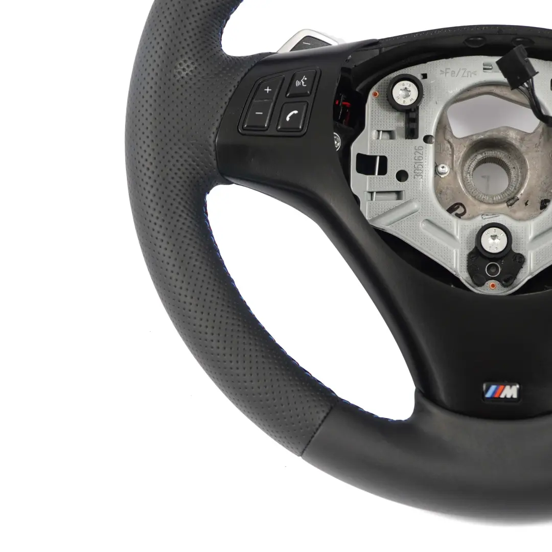 NUEVO Volante de Cuero Negro M Sport Manillar Grueso para BMW E92 E93 LCI con número de pieza 7839115 BMW E92 E93 LCI NUEVO Volante de Cuero Negro M Sport Manillar Grueso - SKU 7839115-2 - Número de pieza 7839115