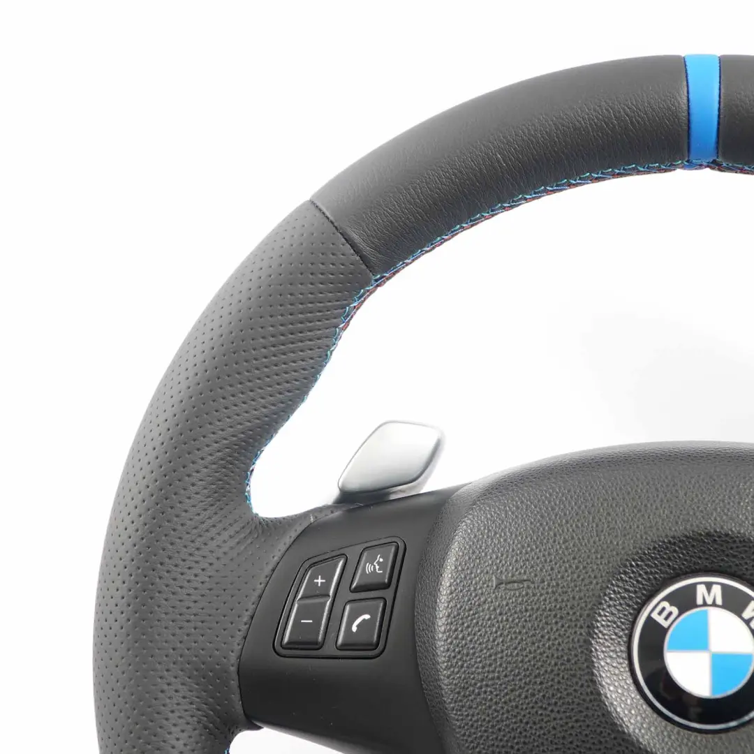 BMW E87 E90 E91 E92 NEW Leather M-Sport Thick Steering Wheel Paddle Shift Set - SKU 7839115-3-SET - Part number 7839115
