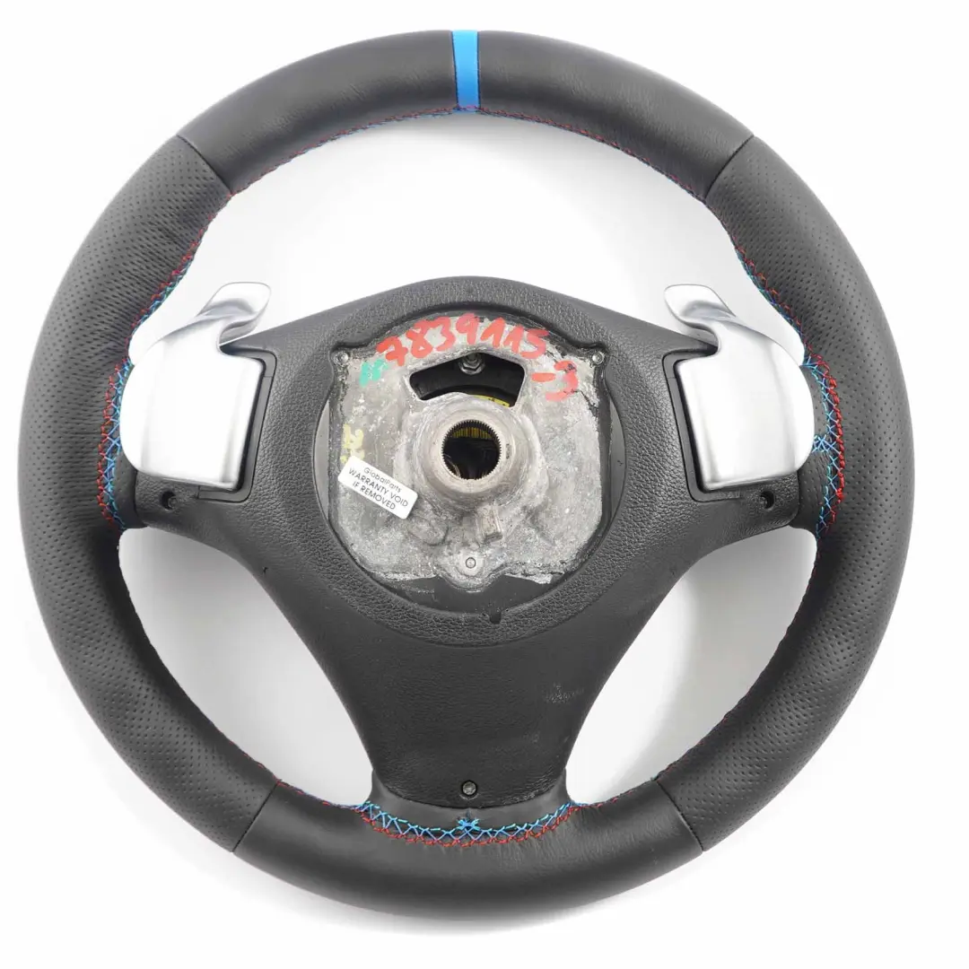 NUEVO cuero M-Sport grueso volante Paddle Shift para BMW E87 E90 E91 E92 con número de pieza 7839115 BMW E87 E90 E91 E92 NUEVO cuero M-Sport grueso volante Paddle Shift - SKU 7839115-3-SET - Número de pieza 7839115