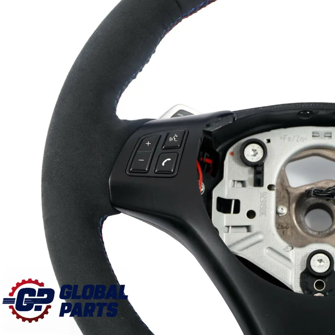 NUEVO cuero Alcantara M-Sport grueso volante Paddle Shift para BMW E92 E93 LCI con número de pieza 7839115 BMW E92 E93 LCI NUEVO cuero Alcantara M-Sport grueso volante Paddle Shift - SKU 7839115-4 - Número de pieza 7839115