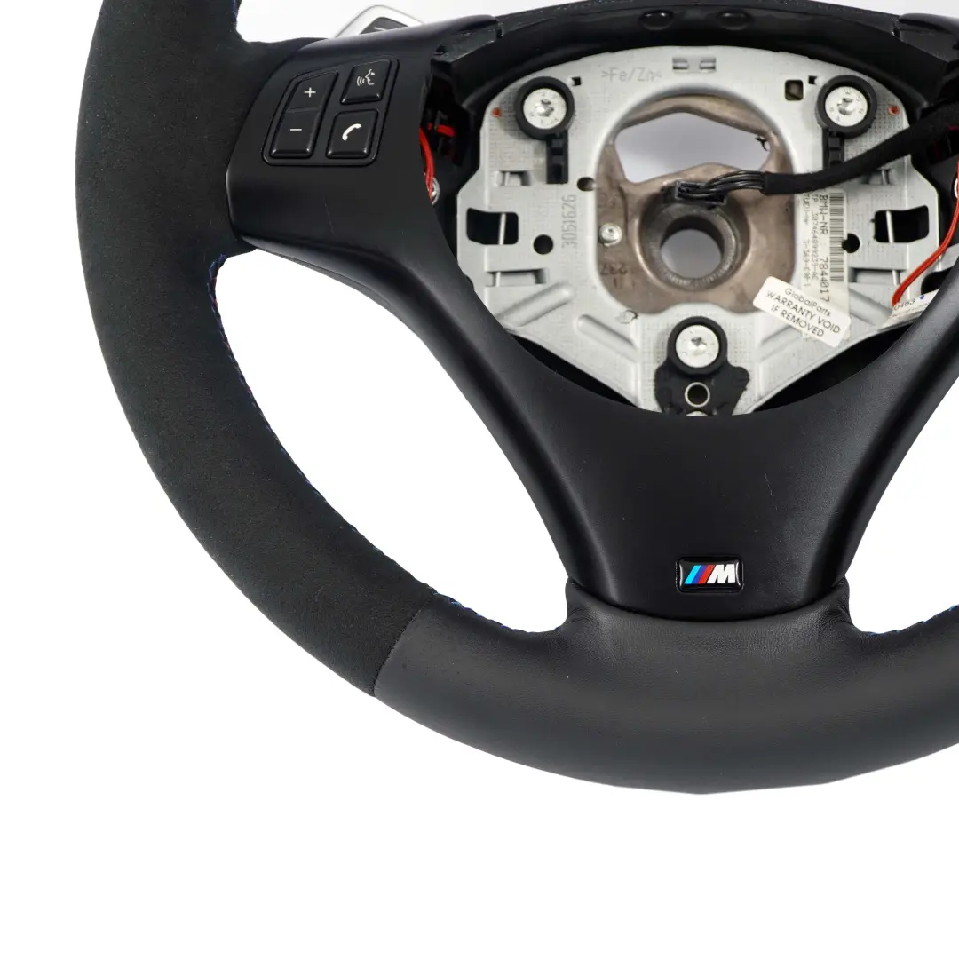Leather Alcantara M-Sport Thick Steering Wheel Paddle Shift to BMW E92 E93 LCI NEW with Part number 7839115 BMW E92 E93 LCI NEW Leather Alcantara M-Sport Thick Steering Wheel Paddle Shift - SKU 7839115-4 - Part number 7839115