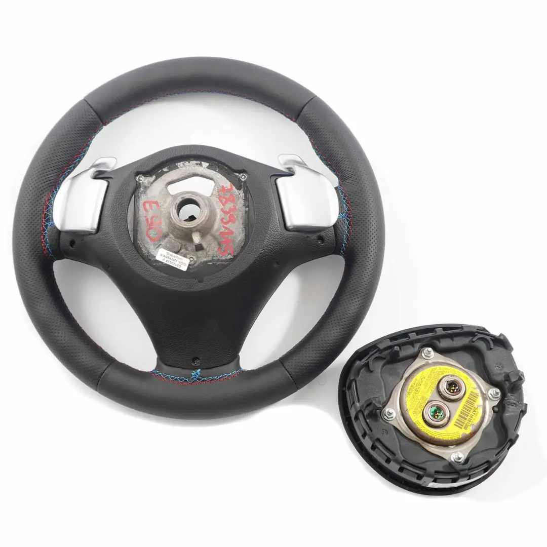 M-Pakiet Kierownica Sport NOWA Skóra do BMW E87 E90 o numerze 7839115 BMW E87 E90 M-Pakiet Kierownica Sport NOWA Skóra - SKU 7839115-SET - Numer Części 7839115
