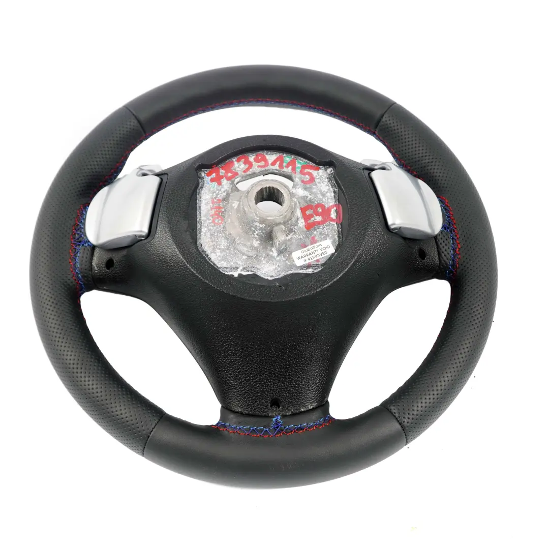 Nuova Pelle Nera M-SPORT Volante Spesso Leve del Cambio per BMW E81 E87 E90 E91 E92 con numero di parte 7839115 BMW E81 E87 E90 E91 E92 Nuova Pelle Nera M-SPORT Volante Spesso Leve del Cambio - SKU 7839115 - Numero di parte 7839115