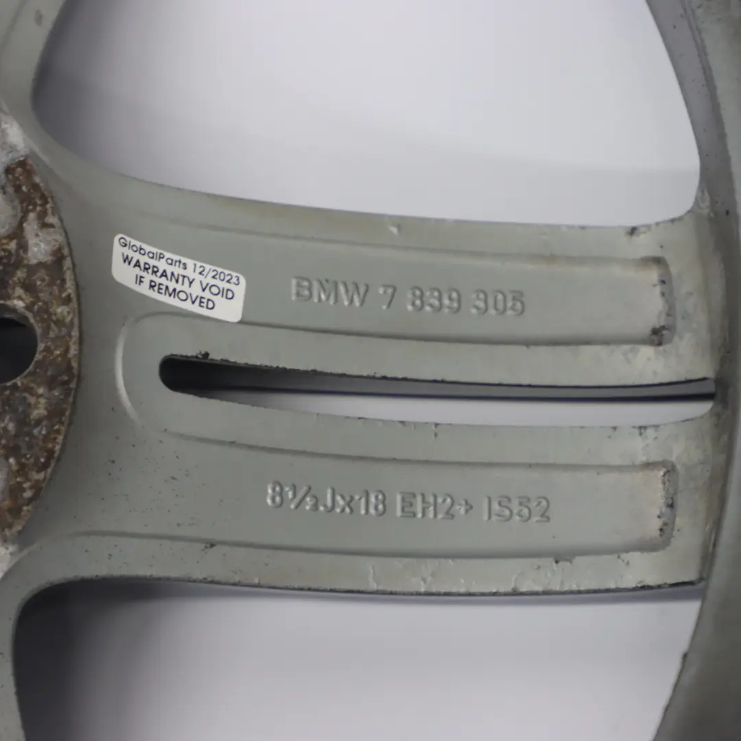 Alloy Wheel Rim 18" 8,5J M Double Spoke 208 to BMW E81 E87 Black Rear with Part number 7839305 BMW E81 E87 Black Rear Alloy Wheel Rim 18" 8,5J M Double Spoke 208 - SKU 7839305-5 - Part number 7839305