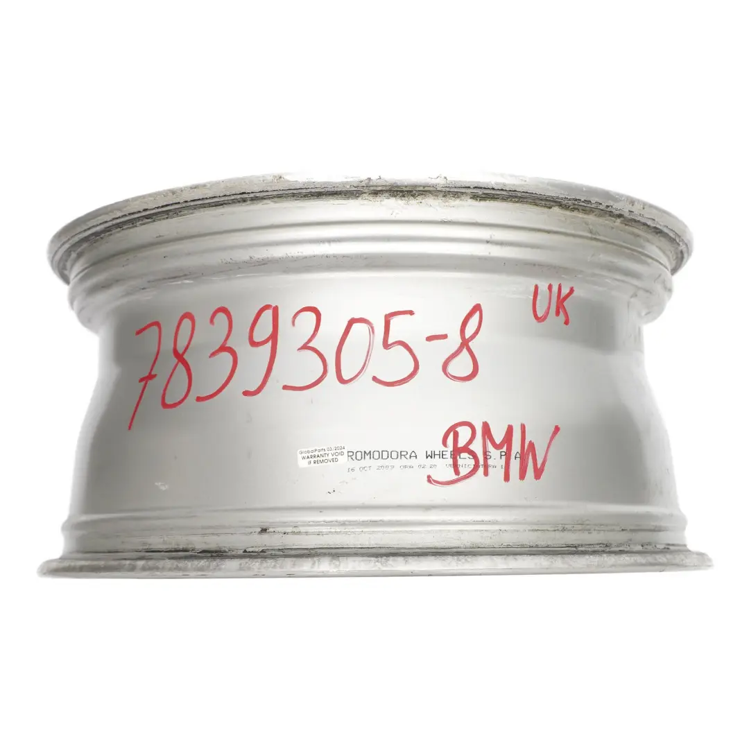 BMW E81 E87 Rear Silver Alloy Wheel Rim 18" 8,5J M Double Spoke 208 - SKU 7839305-8 - Part number 7839305