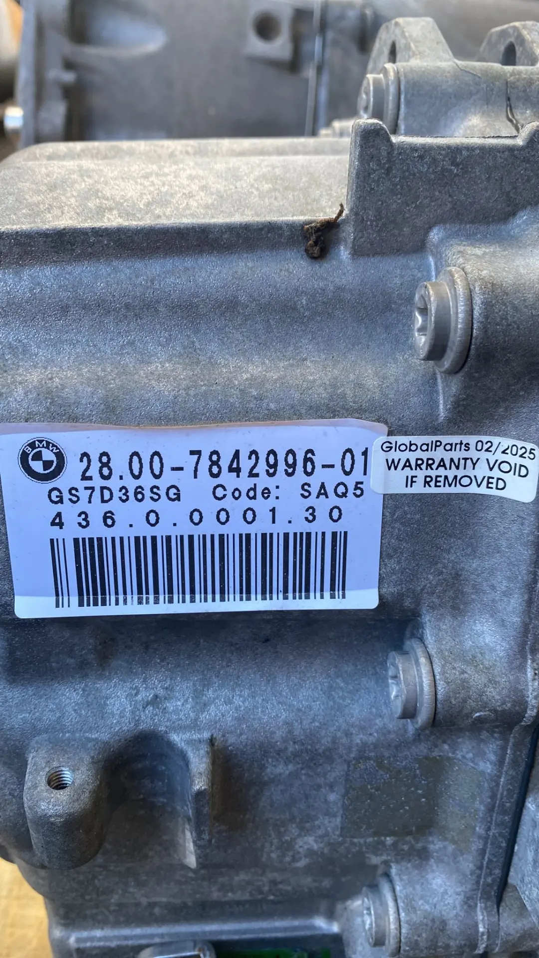 Clutch Gearbox 7 Speed GS7D36SG WARRANTY to BMW E90 E92 E93 M3 Dual Double with Part number 7842585 BMW E90 E92 E93 M3 Dual Double Clutch Gearbox 7 Speed GS7D36SG WARRANTY - SKU 7842585 - Part number 7842585