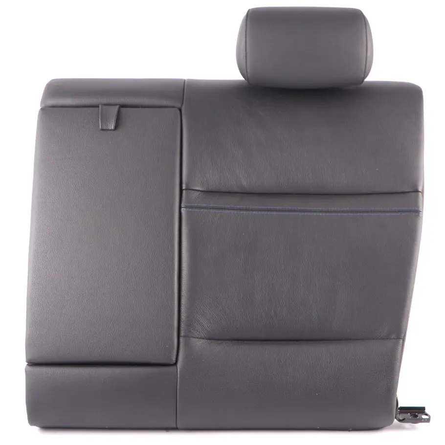 BMW E92 Backrest Rear Left Seat N/S Back Cover Black Leather Blue Contrast