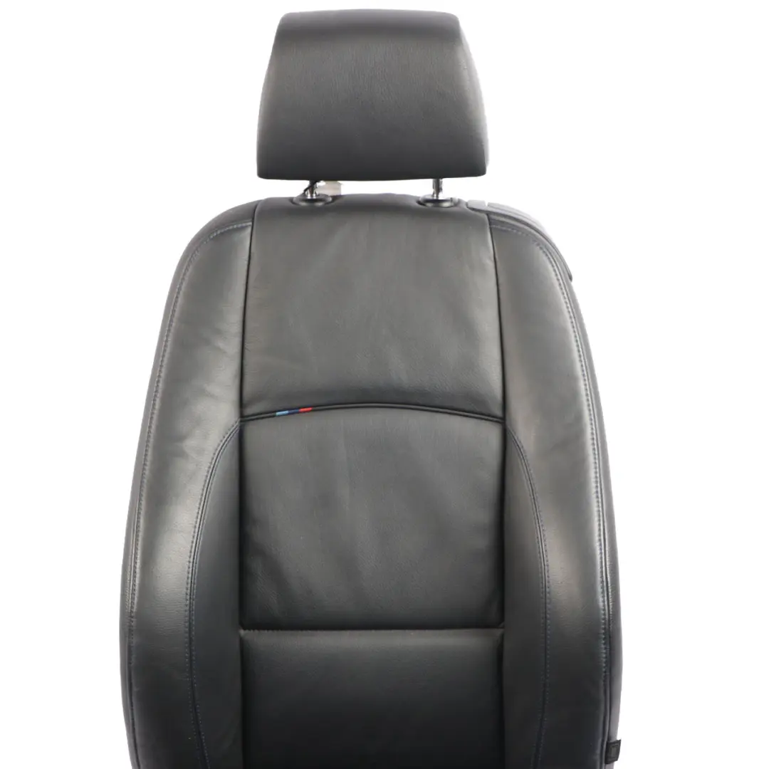 BMW E92 LCI M Sport Siège avant gauche en cuir noir contrasté bleu électrique - SKU 7843049-1 - Numéro de pièce 7843049