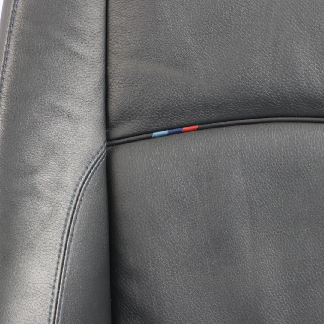 BMW E92 LCI M Sport Siège avant gauche en cuir noir contrasté bleu électrique - SKU 7843049-1 - Numéro de pièce 7843049