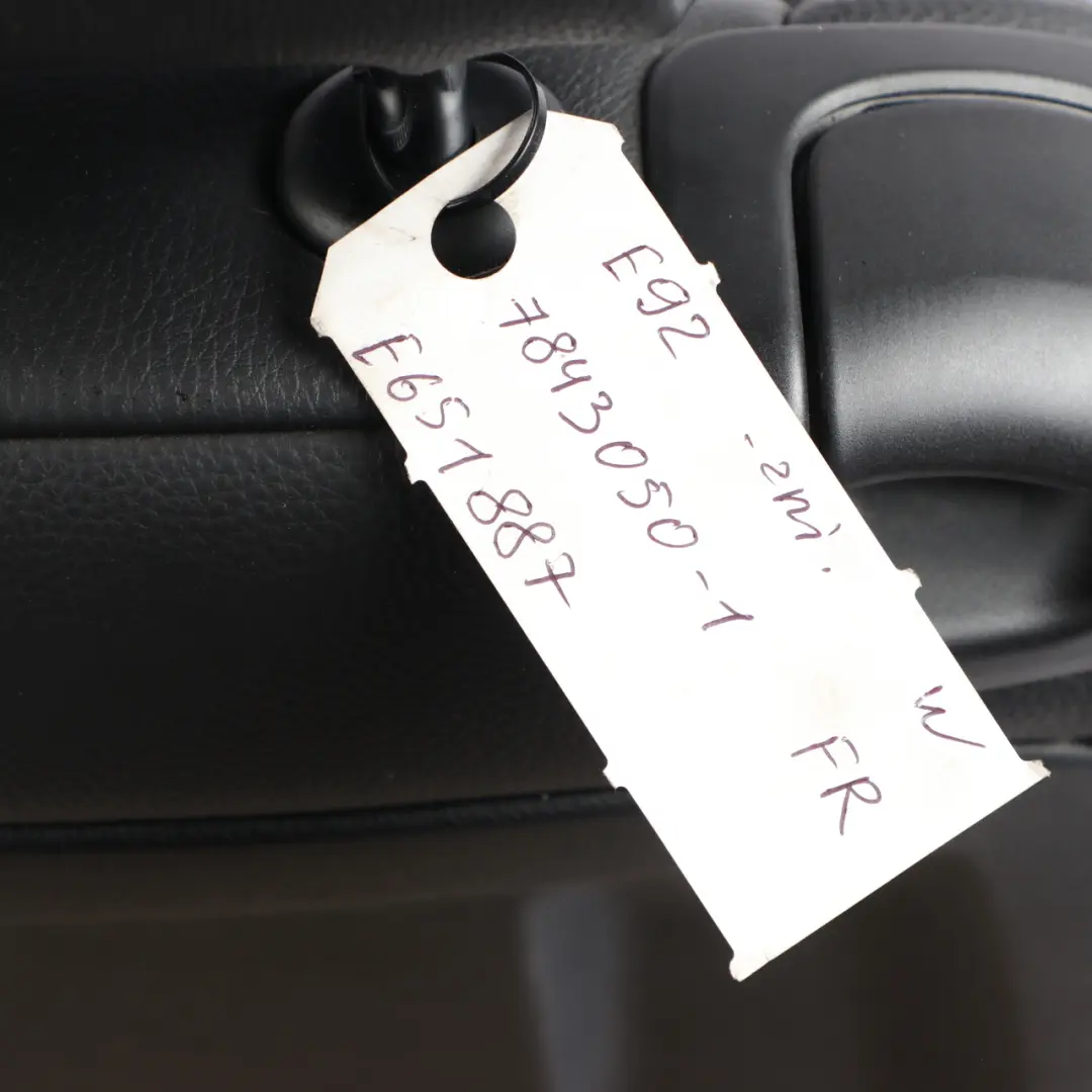 BMW E92 Fotel Prawy Sport Przód Skóra Czarny - SKU 7843050-1 - Numer Części 7843050