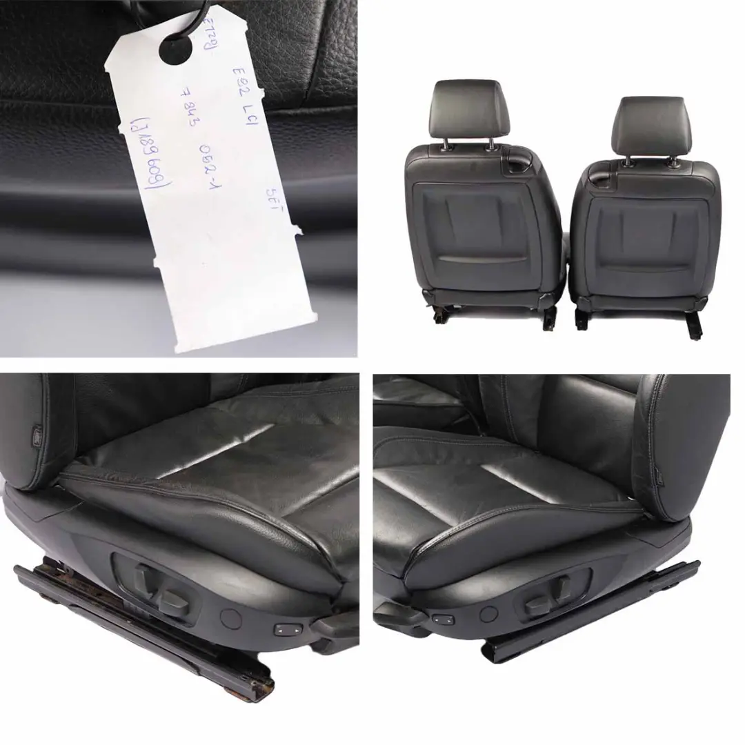 Seats M Sport BMW E92 Coupe Heated Electric Black Leather Contrast Blue Seat Set to with Part number 7843052 Seats M Sport BMW E92 Coupe Heated Electric Black Leather Contrast Blue Seat Set - SKU 7843052-1 - Part number 7843052