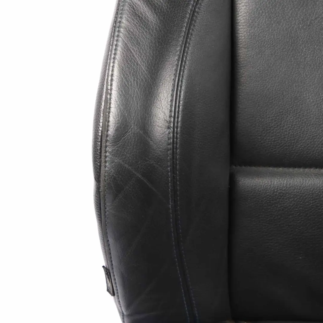  Seats M Sport BMW E92 Coupe Heated Electric Black Leather Contrast Blue Seat Set - SKU 7843052-1 - Part number 7843052