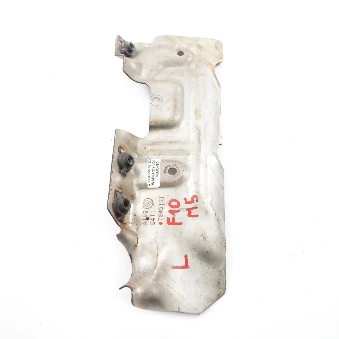 Bouclier thermique BMW F10 M5 Plaque de turbocompresseur gauche Cyl.5-8 pour à propos du numéro de pièce 7843157 Bouclier thermique BMW F10 M5 Plaque de turbocompresseur gauche Cyl.5-8 - SKU 7843157 - Numéro de pièce 7843157