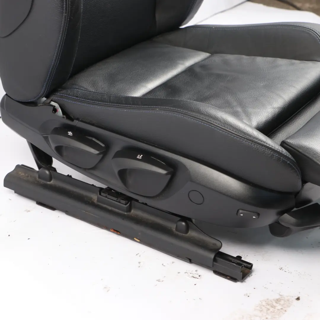  Front Seat BMW E90 E91 LCI Right O/S M Sport Heated Black Leather Dakota Blue - SKU 7843514 - Part number 7843514