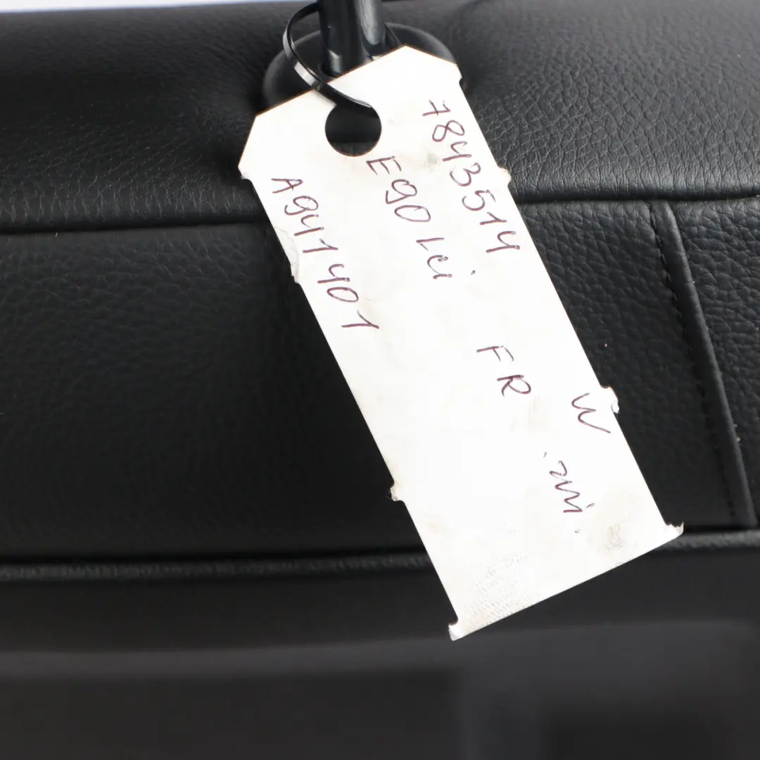  Front Seat BMW E90 E91 LCI Right O/S M Sport Heated Black Leather Dakota Blue - SKU 7843514 - Part number 7843514