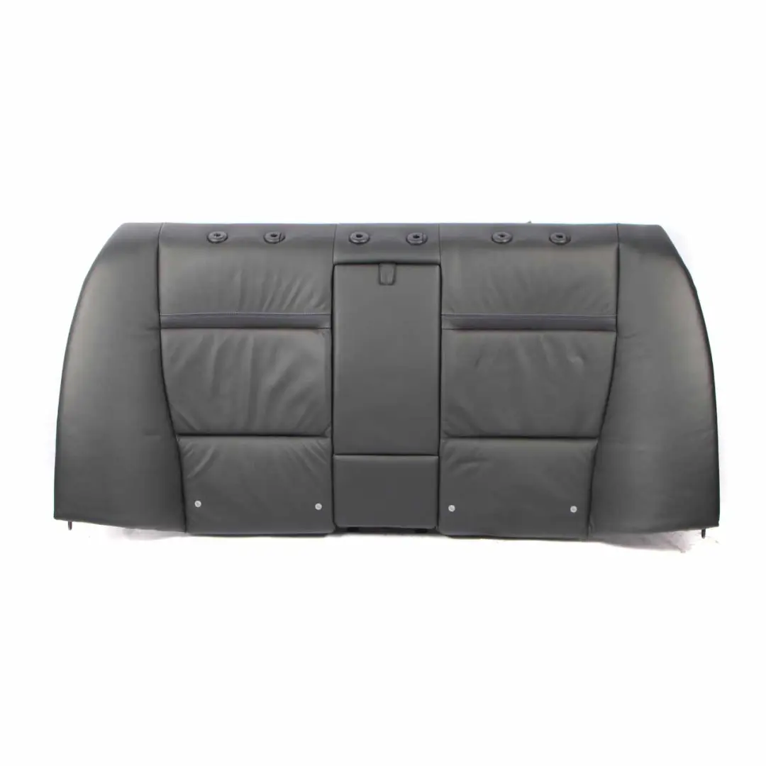 Backrest Back Cover Leather Dakota Black Blue Seam to BMW E90 LCI Rear Seat with Part number 7843757 BMW E90 LCI Rear Seat Backrest Back Cover Leather Dakota Black Blue Seam - SKU 7843757 - Part number 7843757
