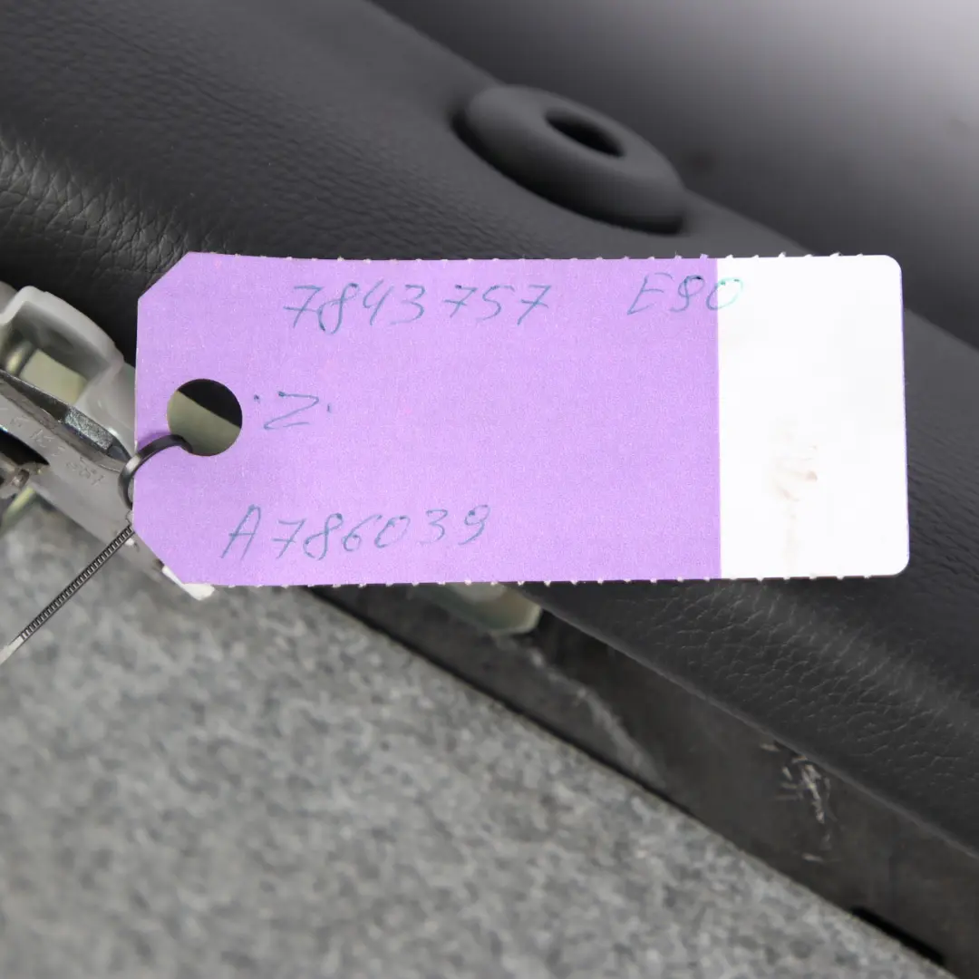 Backrest Back Cover Leather Dakota Black Blue Seam to BMW E90 LCI Rear Seat with Part number 7843757 BMW E90 LCI Rear Seat Backrest Back Cover Leather Dakota Black Blue Seam - SKU 7843757 - Part number 7843757