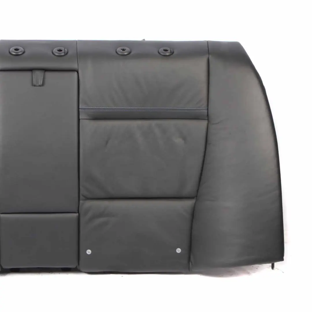 Backrest Back Cover Leather Dakota Black Blue Seam to BMW E90 LCI Rear Seat with Part number 7843757 BMW E90 LCI Rear Seat Backrest Back Cover Leather Dakota Black Blue Seam - SKU 7843757 - Part number 7843757