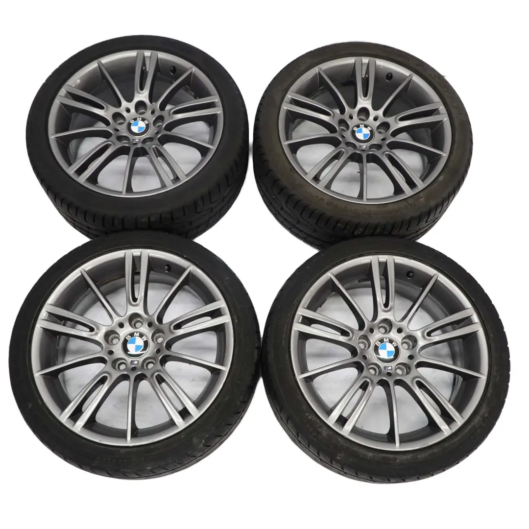 Grau Komplettes 4x Rad Alufelgen Felgen 18" Reifen M Sternspeiche 193 für BMW E90 mit Teilenummer 7843839/7843841 BMW E90 Grau Komplettes 4x Rad Alufelgen Felgen 18" Reifen M Sternspeiche 193 - SKU 7843839/7843841-2 - Teilenummer 7843839/7843841