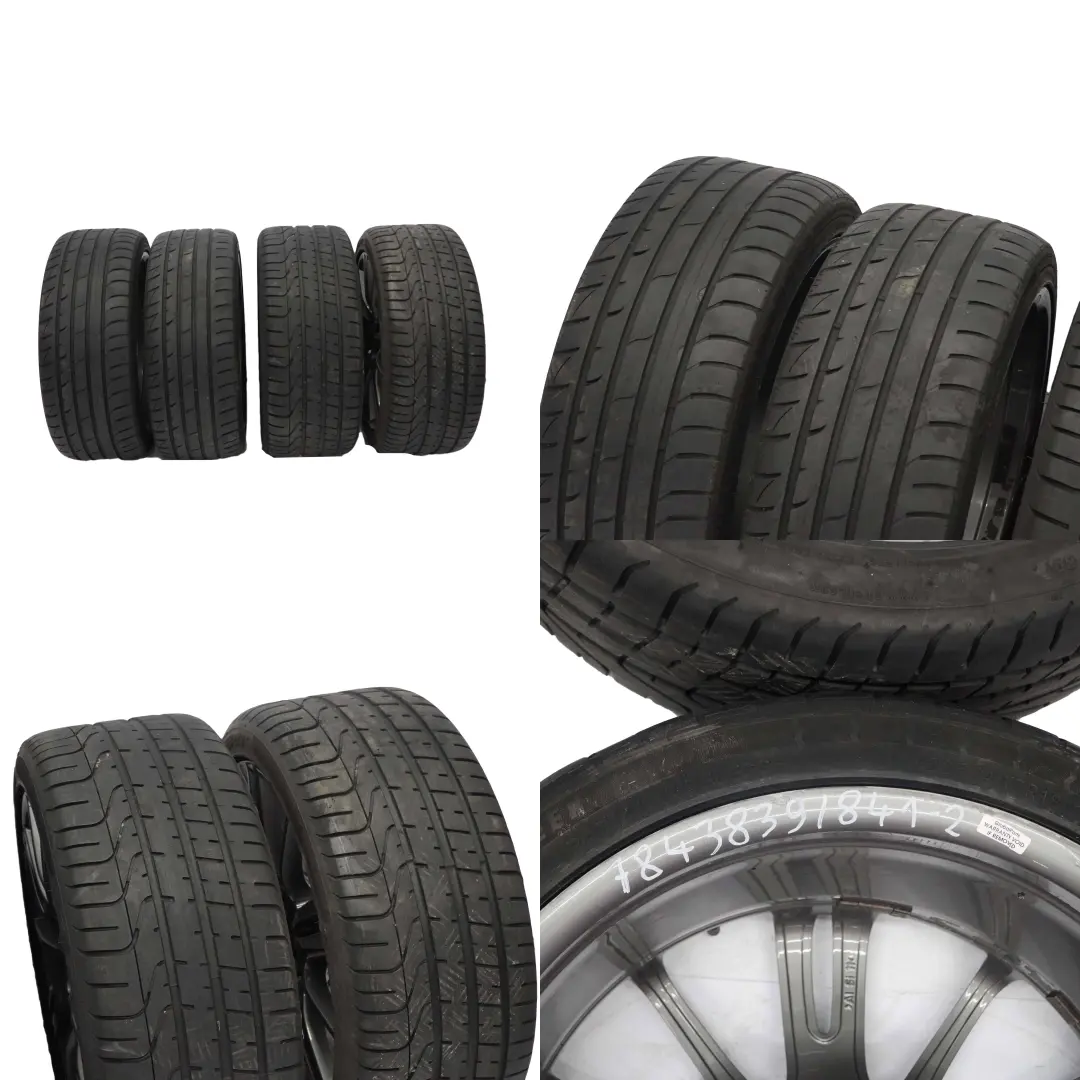 BMW E90 E92 Complete Set 4x Wheel Rim 18" Tyres M Spider Spoke 193 Ferricgrey - SKU 7843839/7843841-2 - Part number 7843839/7843841