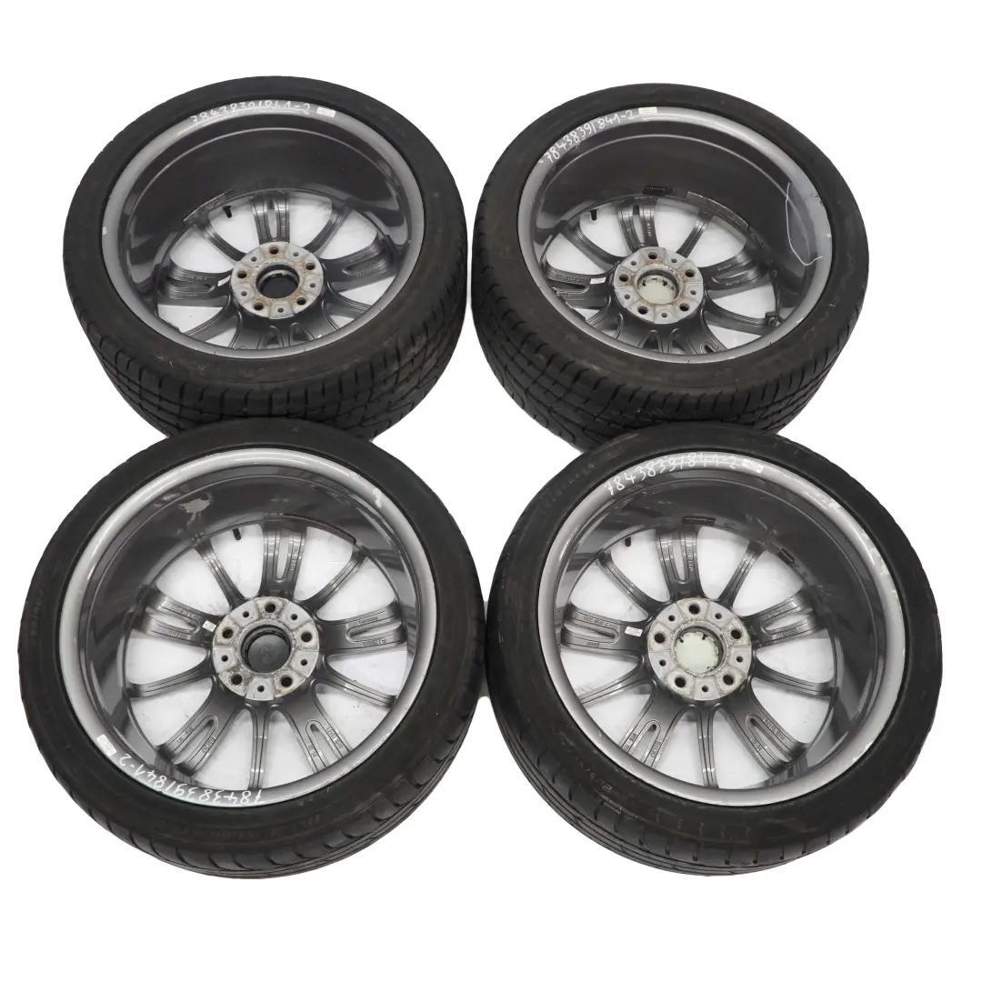 BMW E90 E92 Complete Set 4x Wheel Rim 18" Tyres M Spider Spoke 193 Ferricgrey - SKU 7843839/7843841-2 - Part number 7843839/7843841