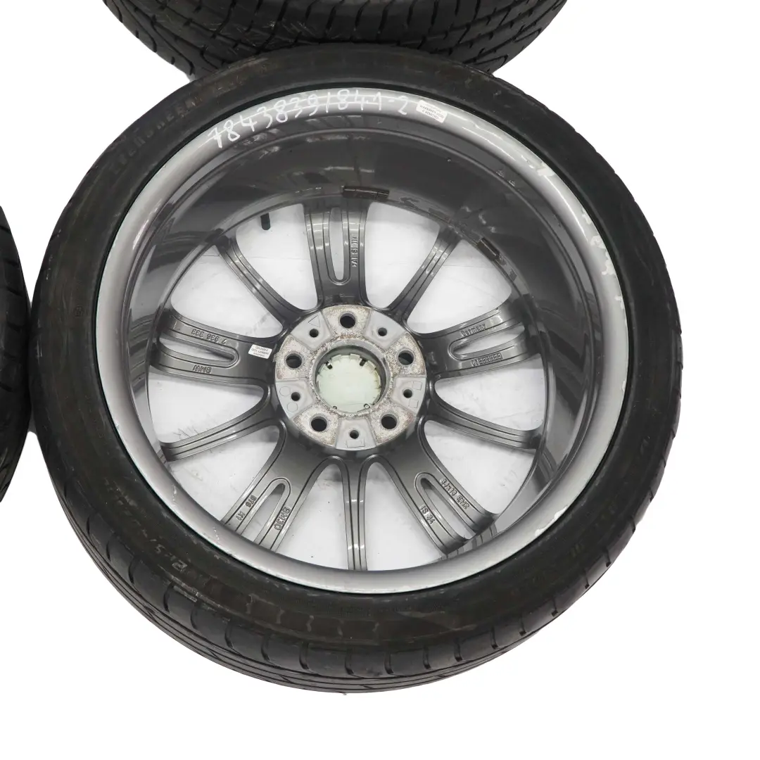 BMW E90 E92 Complete Set 4x Wheel Rim 18" Tyres M Spider Spoke 193 Ferricgrey - SKU 7843839/7843841-2 - Part number 7843839/7843841