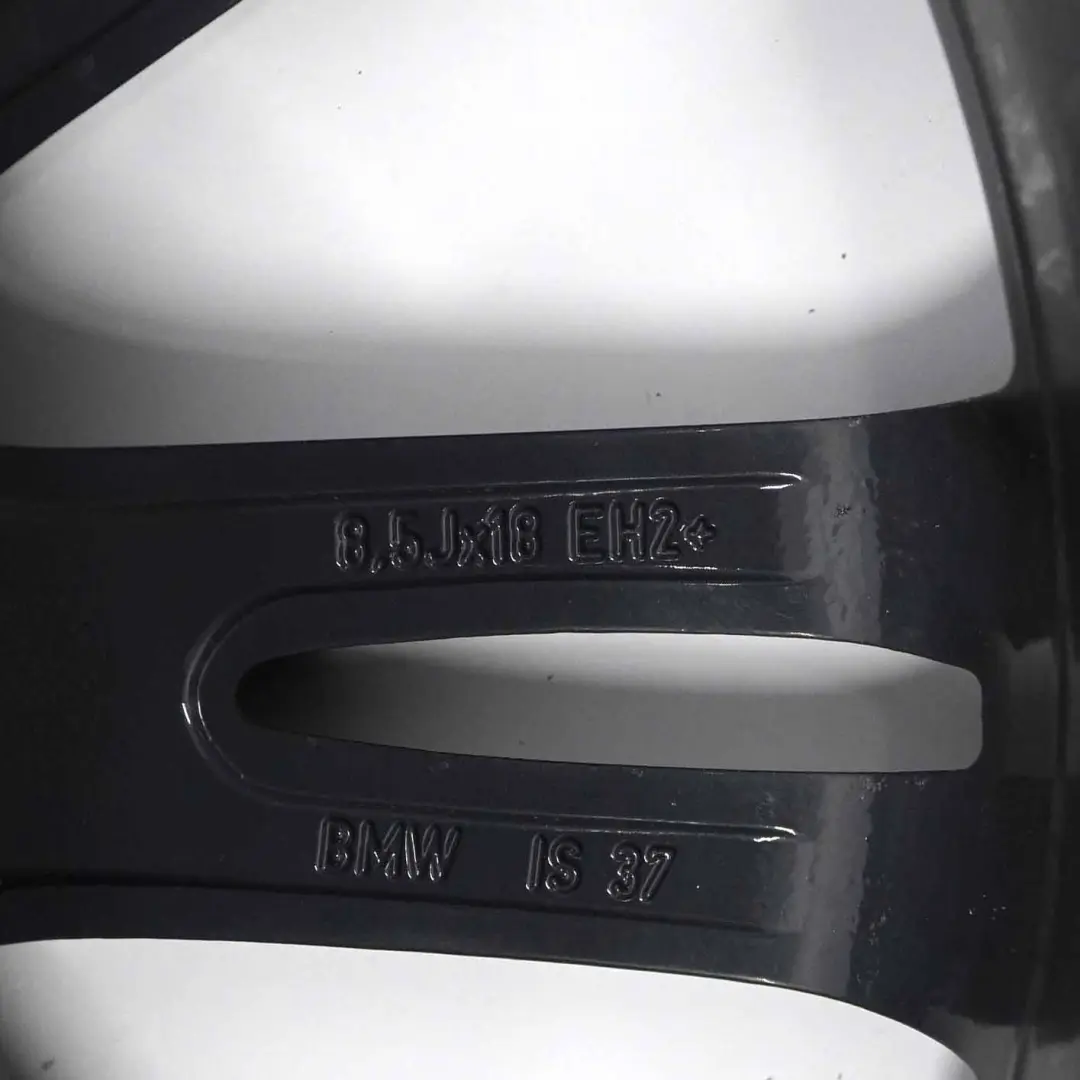 BMW E90 E91 Negro llanta de aleación trasera 18 "ET:37 8.5J M Spider Spoke 193 - SKU 7843841-3 - Número de pieza 7843841