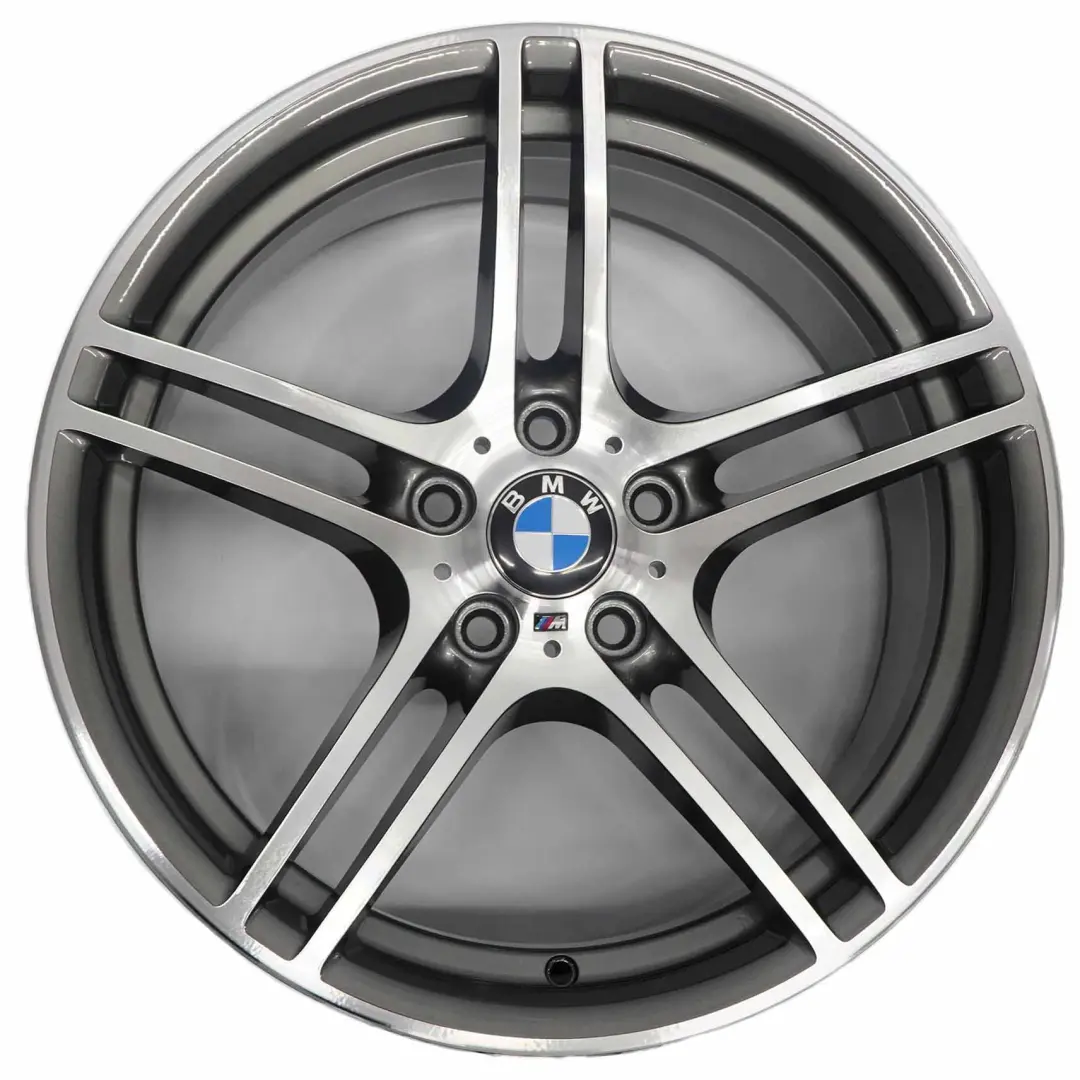 Complete Set 4x Alloy Wheel Rim Ferricgrey 19" M Double Spoke 313 to BMW E90 E91 with Part number 7845882/7845883 BMW E90 E91 Complete Set 4x Alloy Wheel Rim Ferricgrey 19" M Double Spoke 313 - SKU 7844343/7844344 - Part number 7845882/7845883