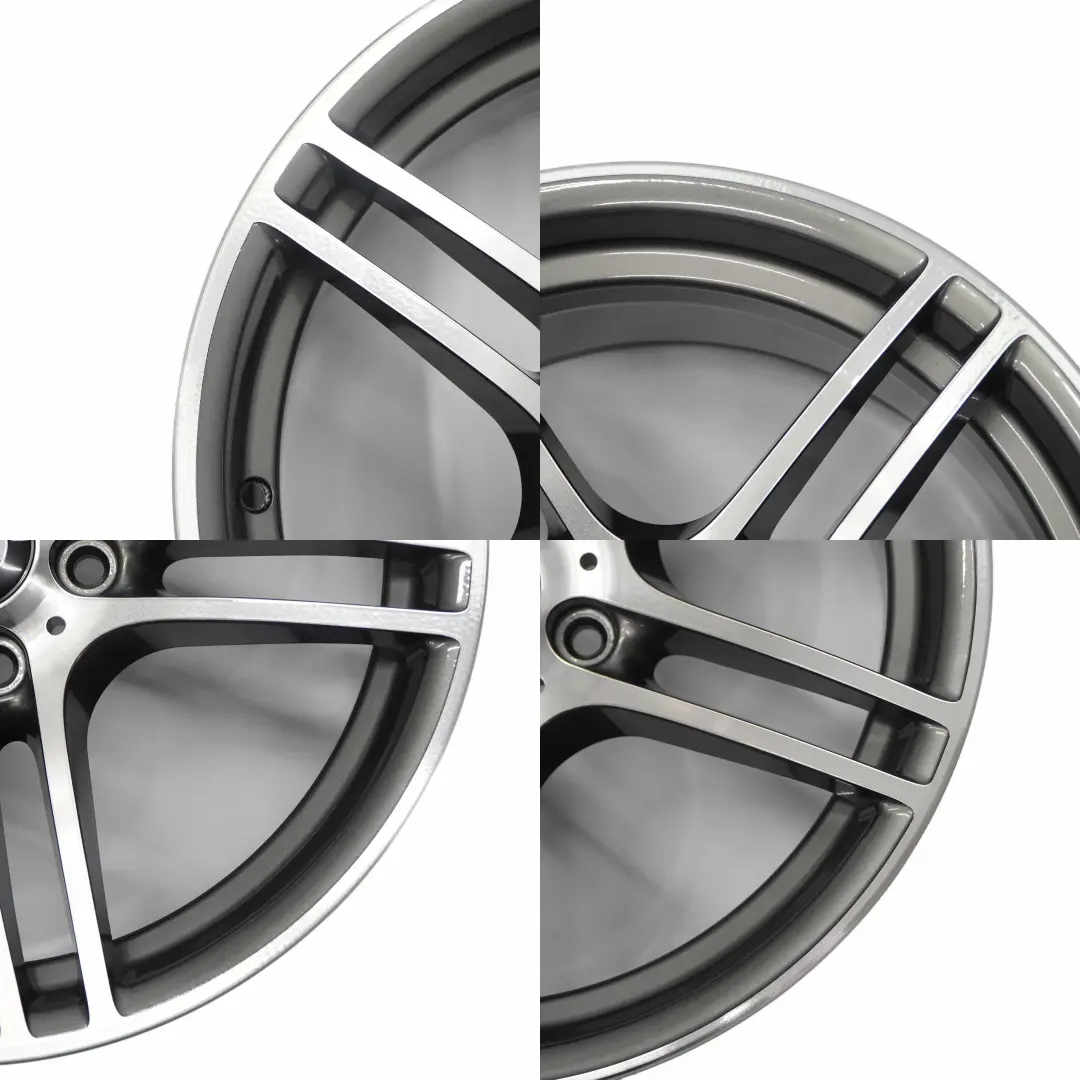 BMW E90 E91 Complete Set 4x Alloy Wheel Rim Ferricgrey 19" M Double Spoke 313 - SKU 7844343/7844344 - Part number 7845882/7845883