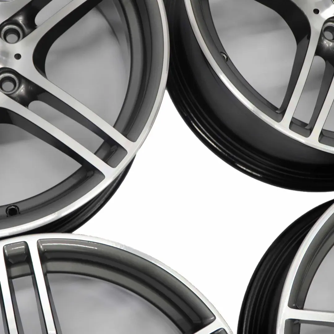 BMW E90 E91 Complete Set 4x Alloy Wheel Rim Ferricgrey 19" M Double Spoke 313 - SKU 7844343/7844344 - Part number 7845882/7845883