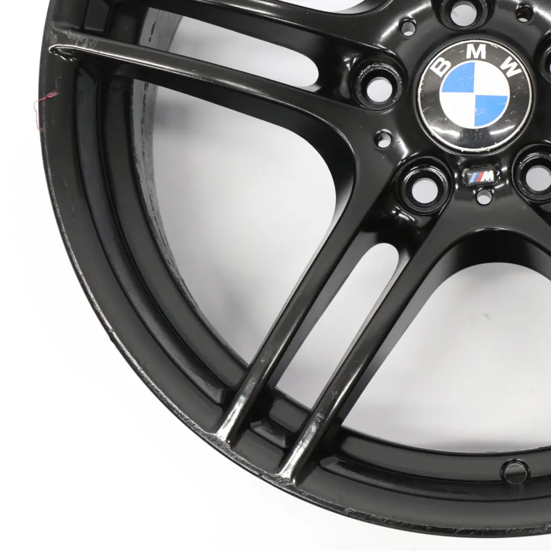 Front Black Alloy Wheel Rim 19" M Double Spoke 313 8J ET:37 to BMW E90 E91 with Part number 7844343 BMW E90 E91 Front Black Alloy Wheel Rim 19" M Double Spoke 313 8J ET:37 - SKU 7844343-7 - Part number 7844343
