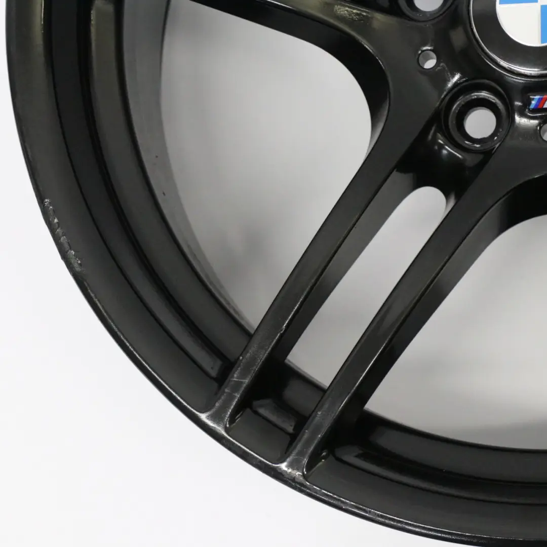 Front Black Alloy Wheel Rim 19" M Double Spoke 313 8J ET:37 to BMW E90 E91 with Part number 7844343 BMW E90 E91 Front Black Alloy Wheel Rim 19" M Double Spoke 313 8J ET:37 - SKU 7844343-8 - Part number 7844343