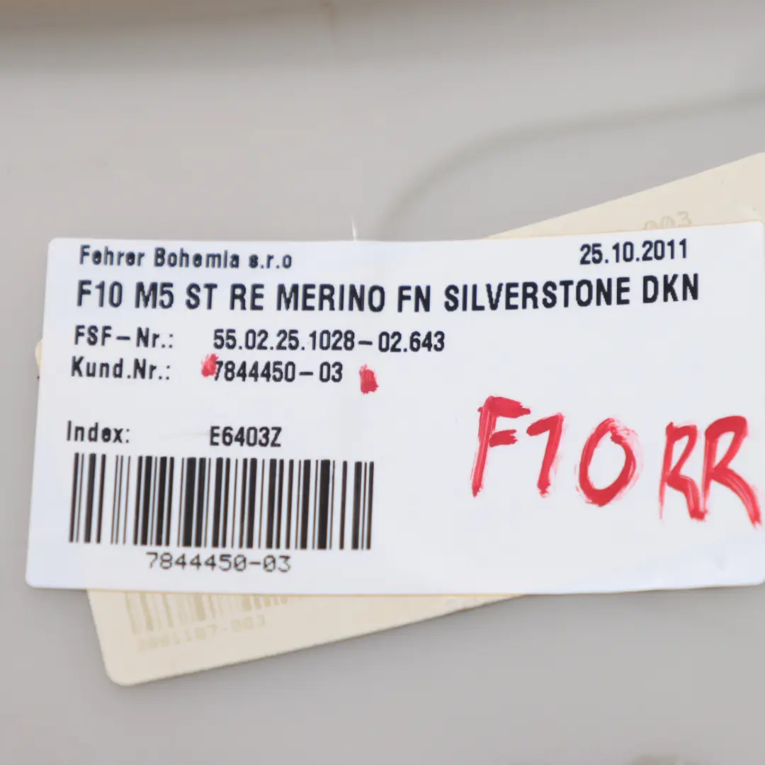 Boczek Oparcia Tylnej Kanapy Prawy Skóra Silverstone do BMW F10 M5 o numerze 7844450 BMW F10 M5 Boczek Oparcia Tylnej Kanapy Prawy Skóra Silverstone - SKU 7844450 - Numer Części 7844450